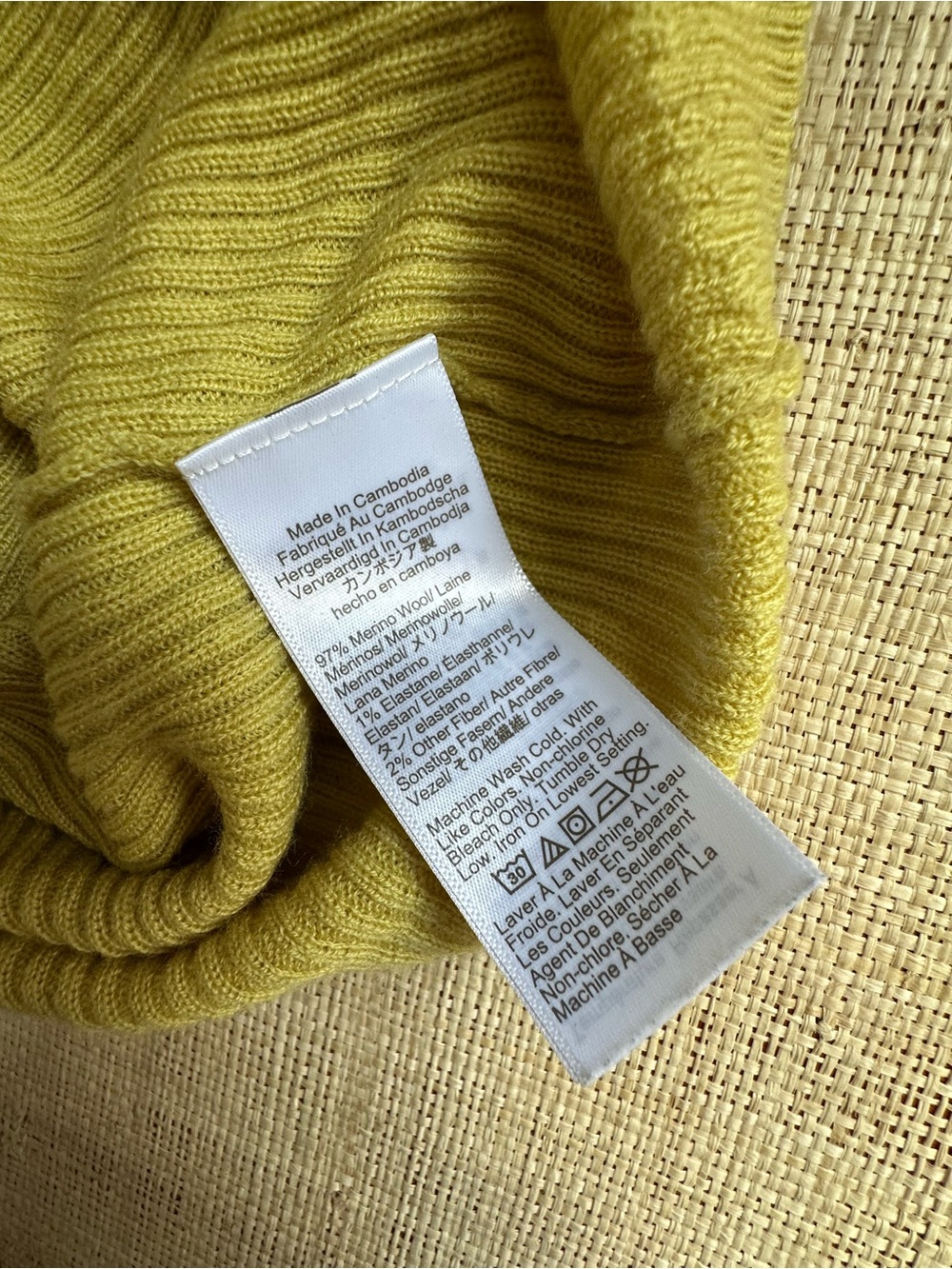 J. Crew Yellow Ribbed Button-Up Sweater - Picture 5 of 5